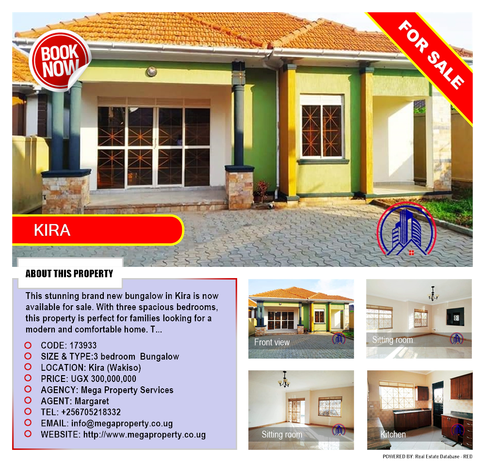 3 bedroom Bungalow  for sale in Kira Wakiso Uganda, code: 173933