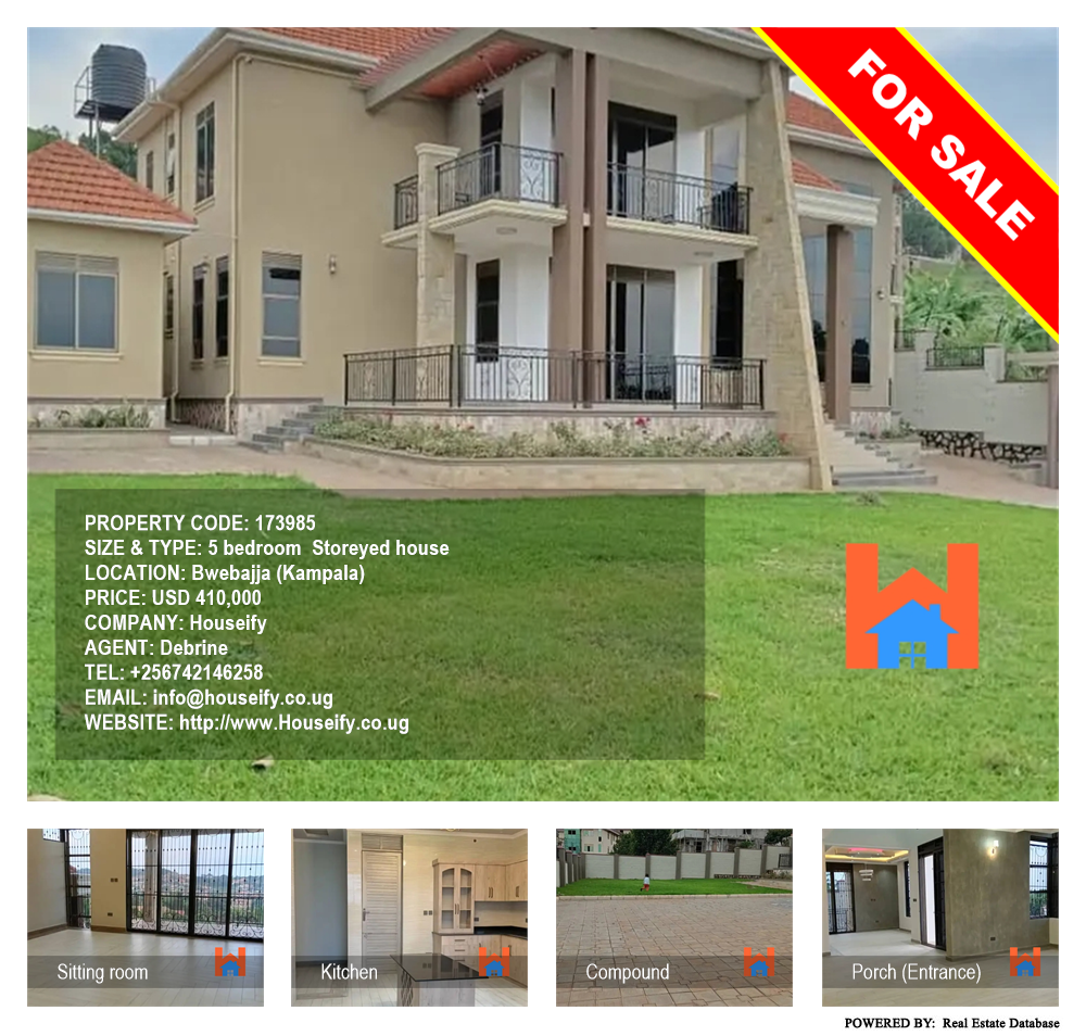 5 bedroom Storeyed house  for sale in Bwebajja Kampala Uganda, code: 173985