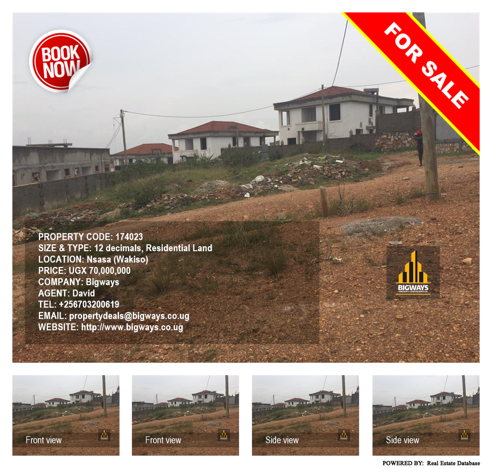 Residential Land  for sale in Nsasa Wakiso Uganda, code: 174023