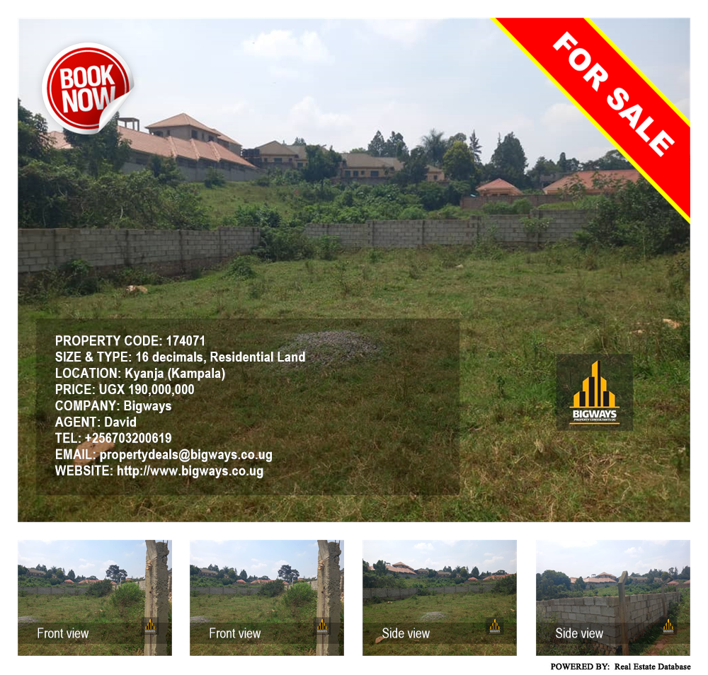 Residential Land  for sale in Kyanja Kampala Uganda, code: 174071