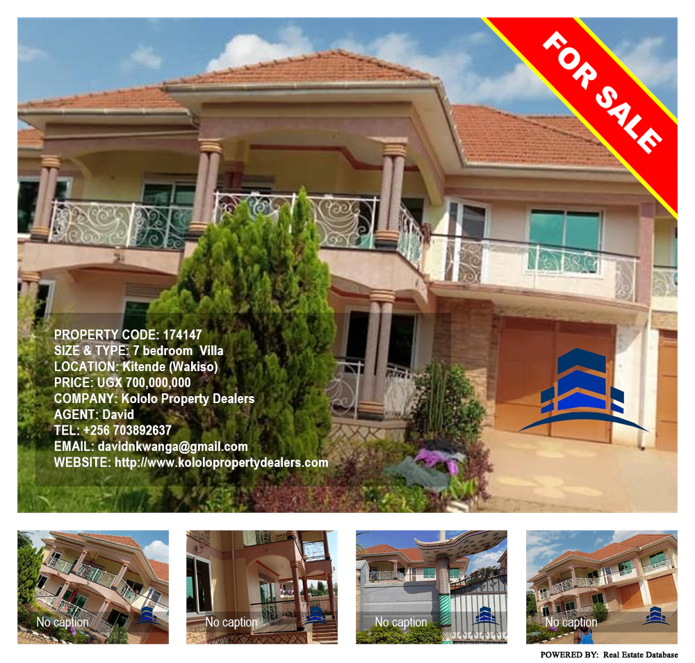 7 bedroom Villa  for sale in Kitende Wakiso Uganda, code: 174147