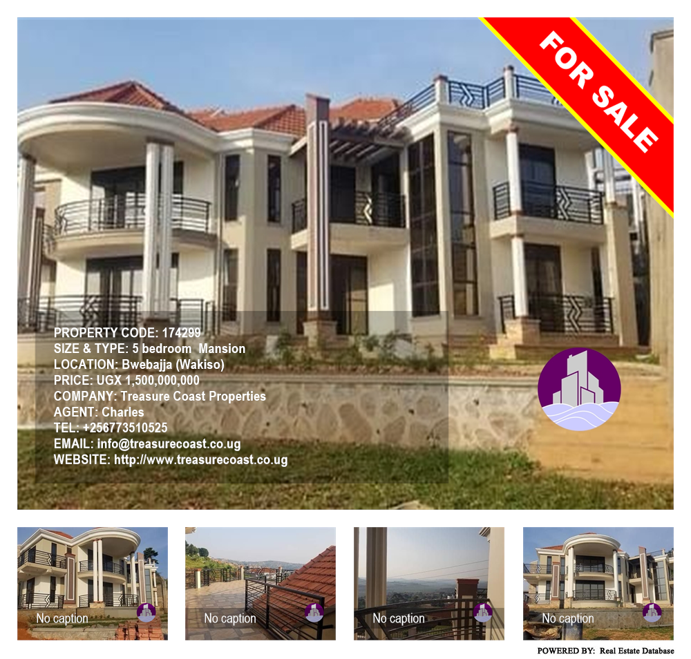 5 bedroom Mansion  for sale in Bwebajja Wakiso Uganda, code: 174299