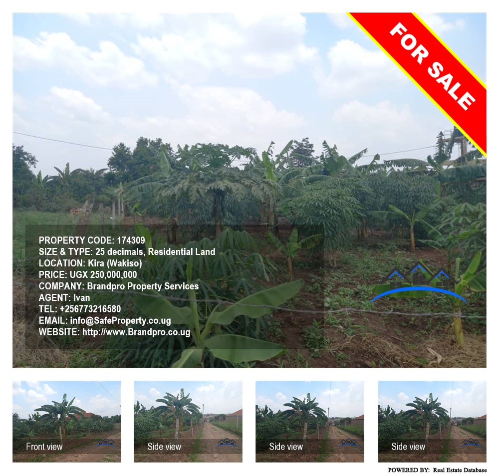 Residential Land  for sale in Kira Wakiso Uganda, code: 174309