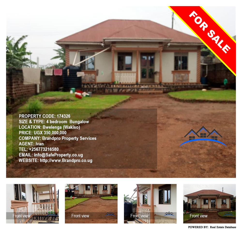 4 bedroom Bungalow  for sale in Bwelenga Wakiso Uganda, code: 174326