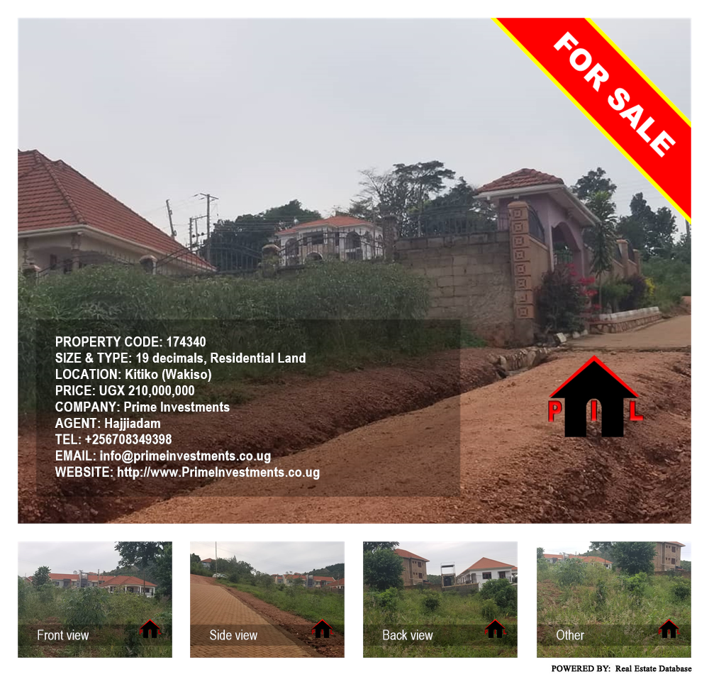 Residential Land  for sale in Kitiko Wakiso Uganda, code: 174340