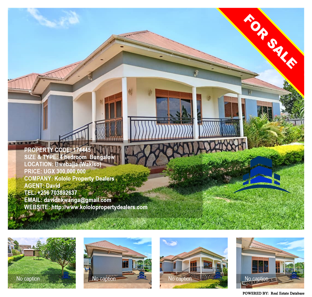 4 bedroom Bungalow  for sale in Bwebajja Wakiso Uganda, code: 174445