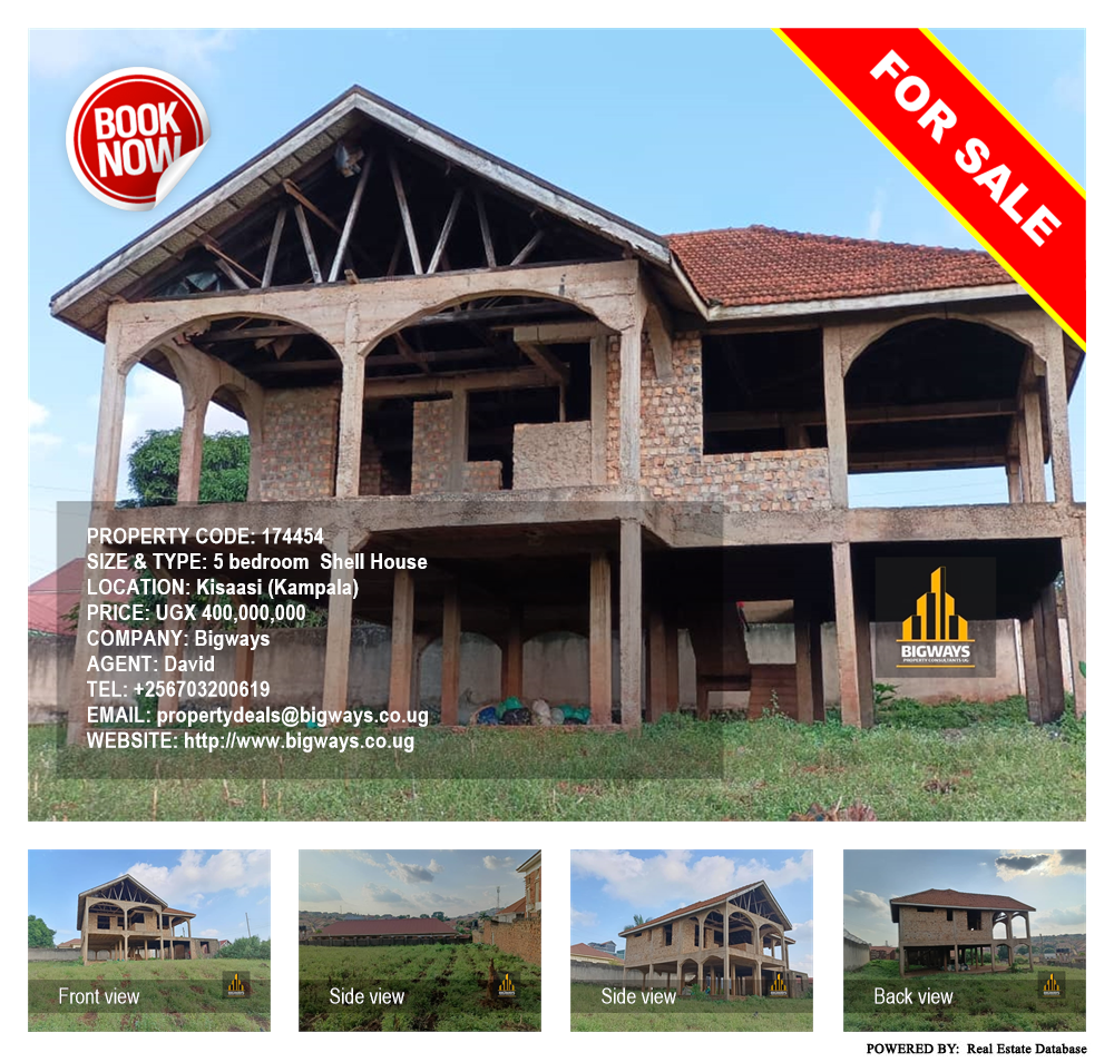 5 bedroom Shell House  for sale in Kisaasi Kampala Uganda, code: 174454