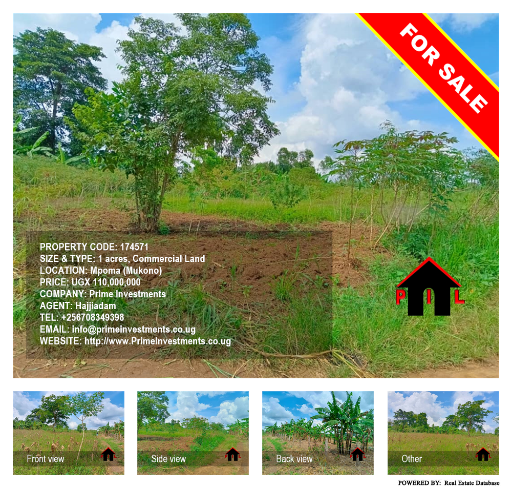 Commercial Land  for sale in Mpoma Mukono Uganda, code: 174571