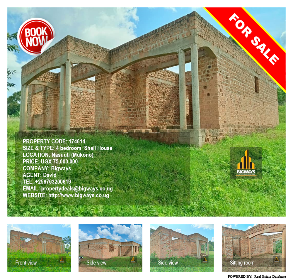 4 bedroom Shell House  for sale in Nasuuti Mukono Uganda, code: 174614