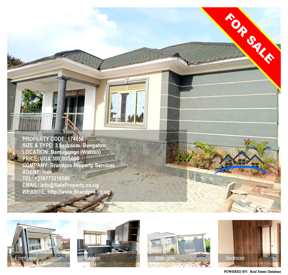 3 bedroom Bungalow  for sale in Namugongo Wakiso Uganda, code: 174656