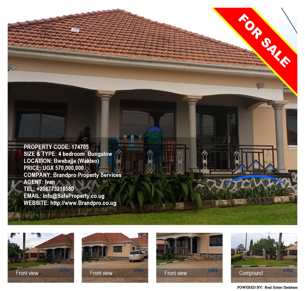 4 bedroom Bungalow  for sale in Bwebajja Wakiso Uganda, code: 174705