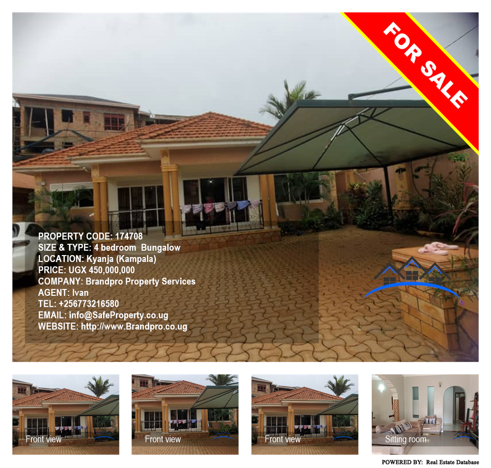 4 bedroom Bungalow  for sale in Kyanja Kampala Uganda, code: 174708