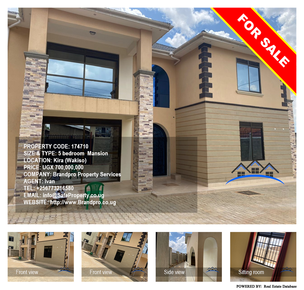 5 bedroom Mansion  for sale in Kira Wakiso Uganda, code: 174710