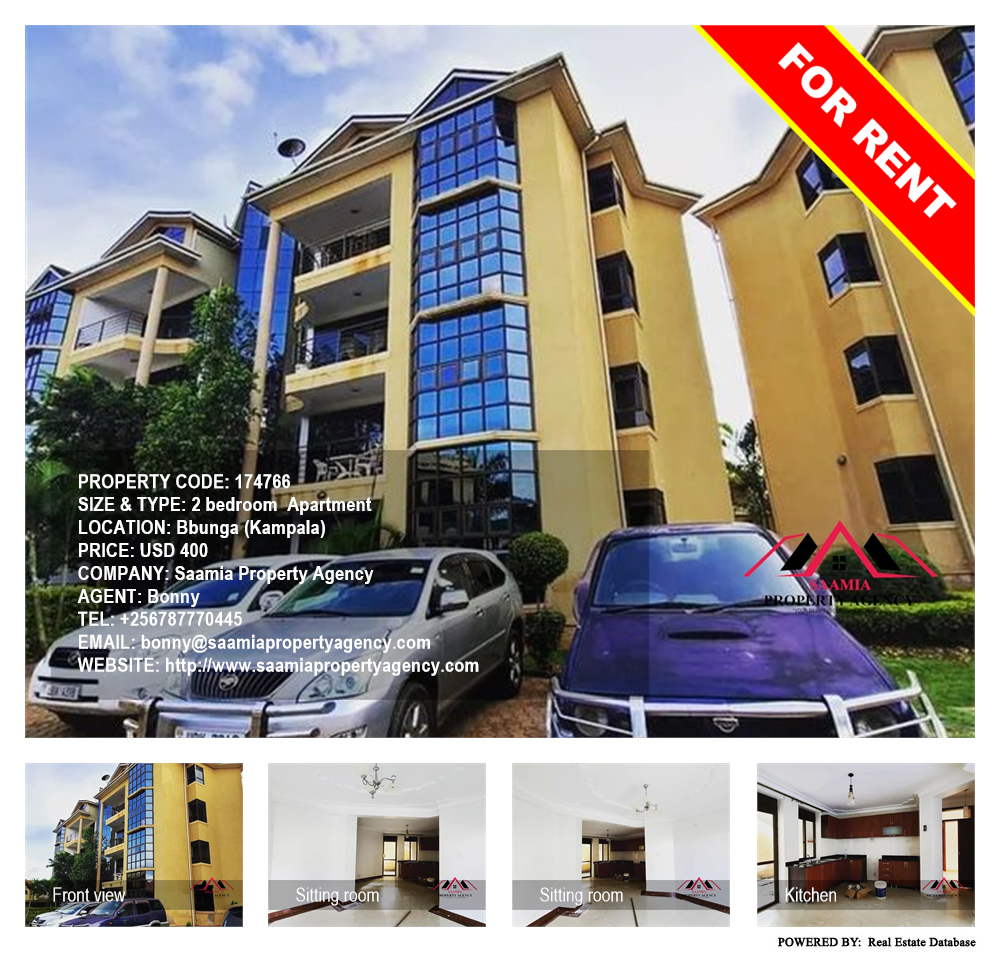 2 bedroom Apartment  for rent in Bbunga Kampala Uganda, code: 174766