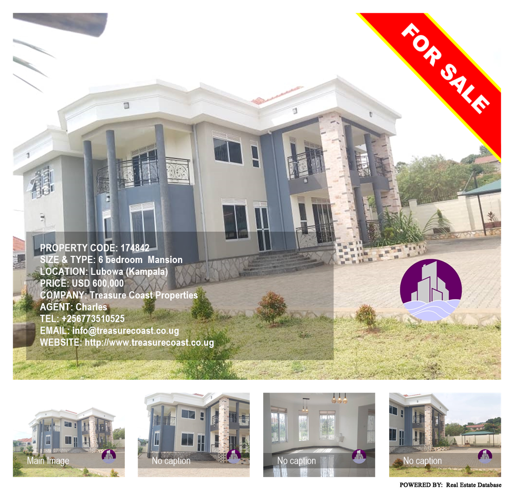 6 bedroom Mansion  for sale in Lubowa Kampala Uganda, code: 174842