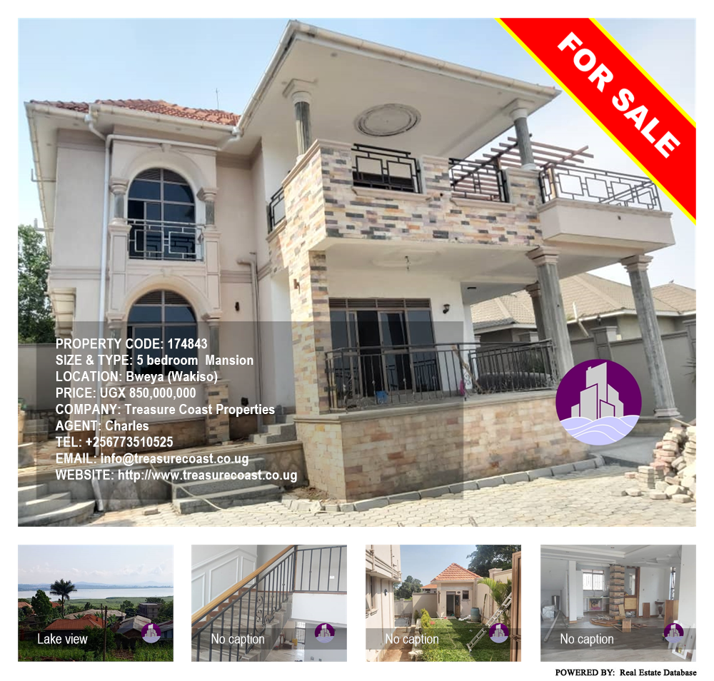 5 bedroom Mansion  for sale in Bweya Wakiso Uganda, code: 174843