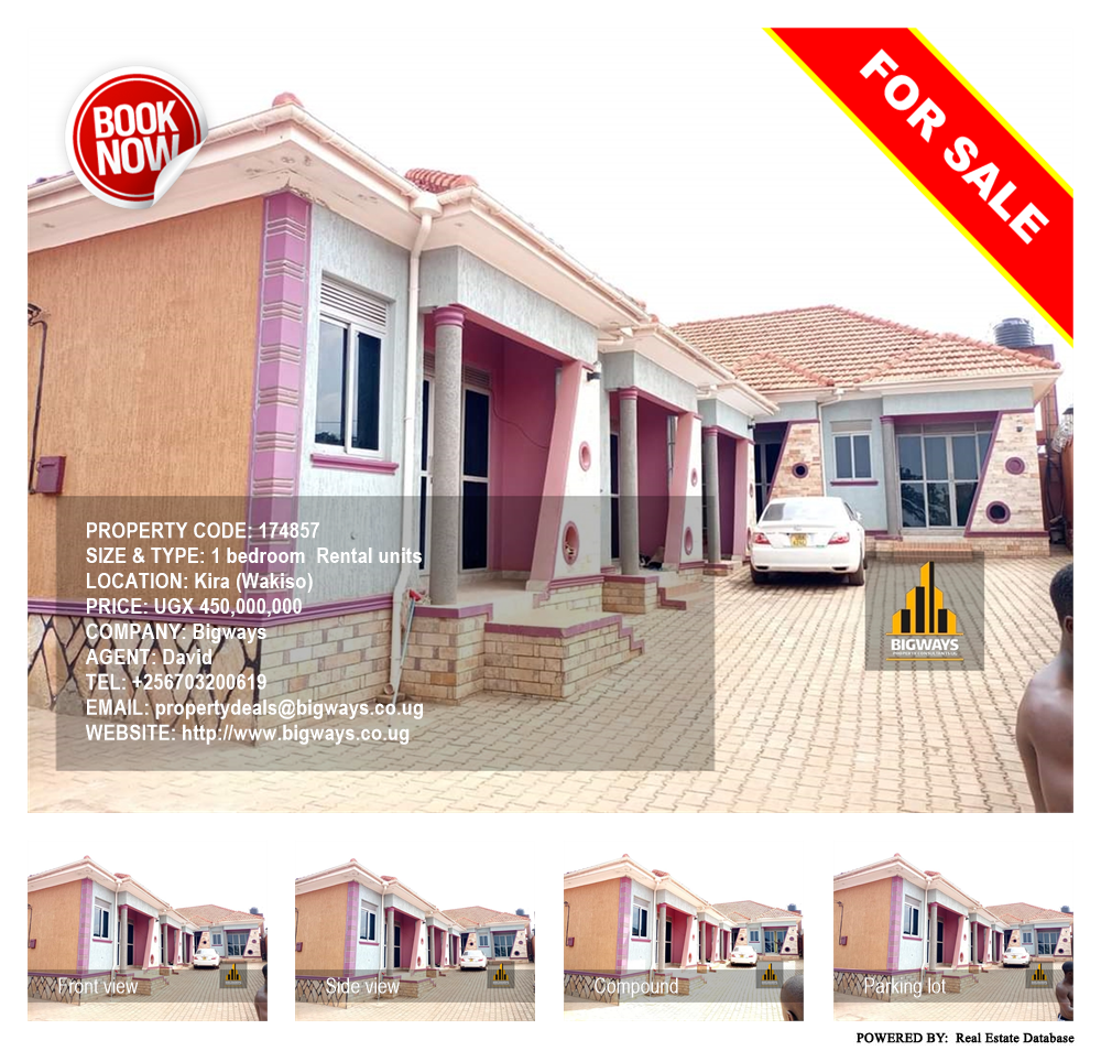 1 bedroom Rental units  for sale in Kira Wakiso Uganda, code: 174857