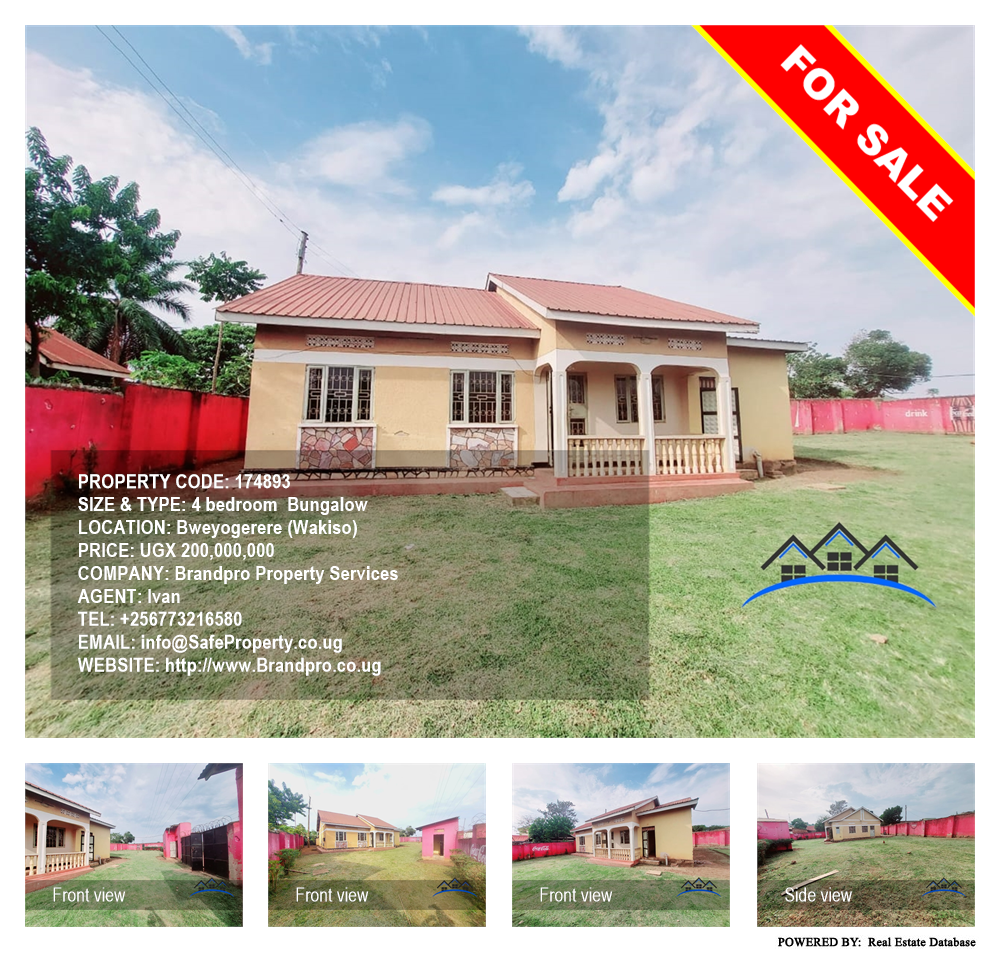 4 bedroom Bungalow  for sale in Bweyogerere Wakiso Uganda, code: 174893