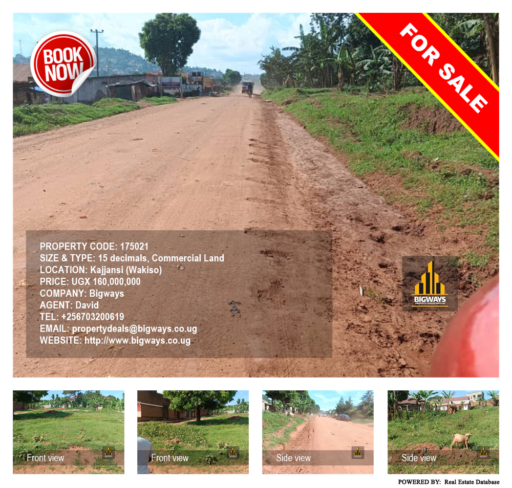 Commercial Land  for sale in Kajjansi Wakiso Uganda, code: 175021