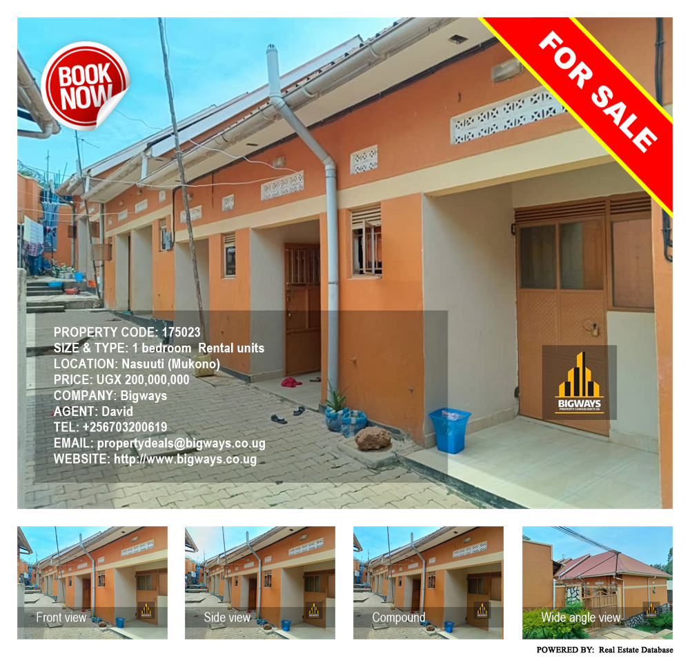 1 bedroom Rental units  for sale in Nasuuti Mukono Uganda, code: 175023