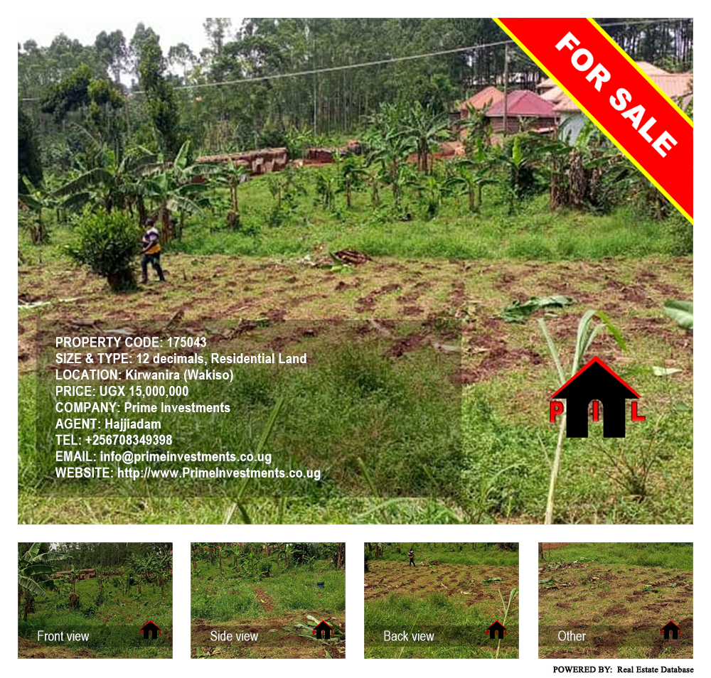 Residential Land  for sale in Kirwanira Wakiso Uganda, code: 175043