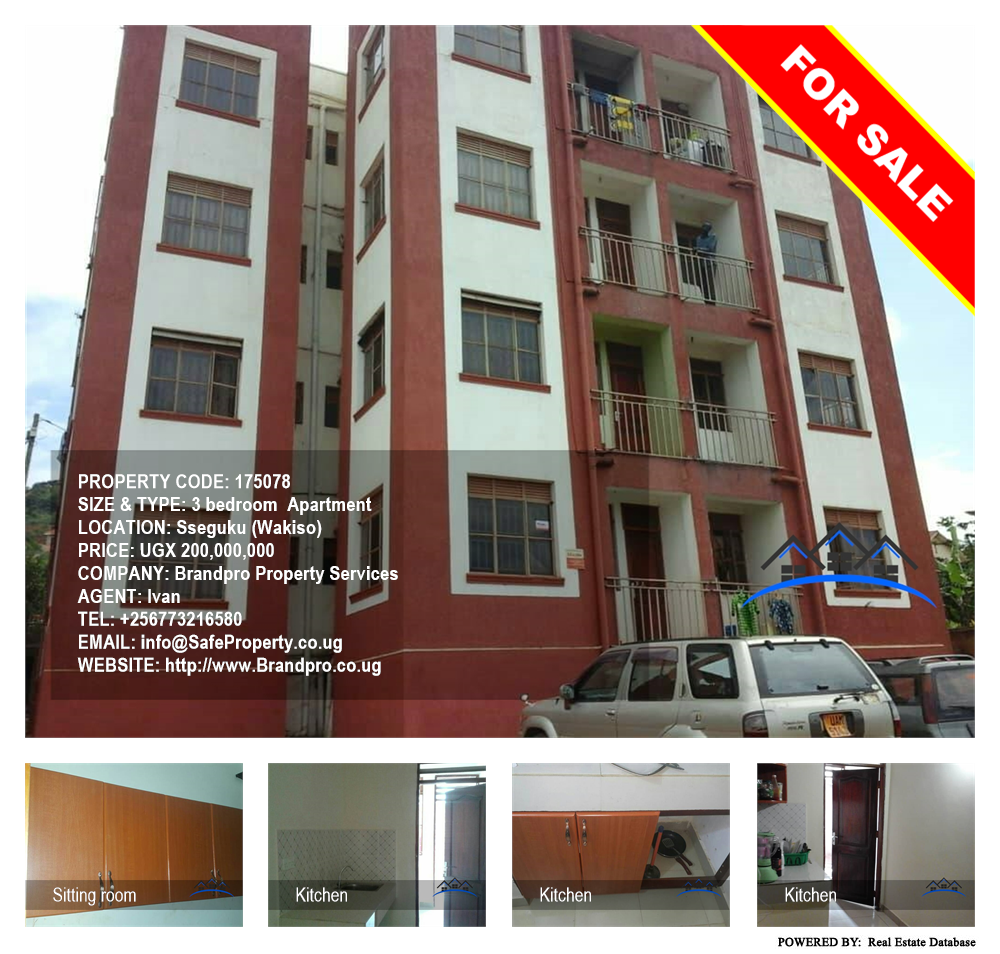 3 bedroom Apartment  for sale in Seguku Wakiso Uganda, code: 175078