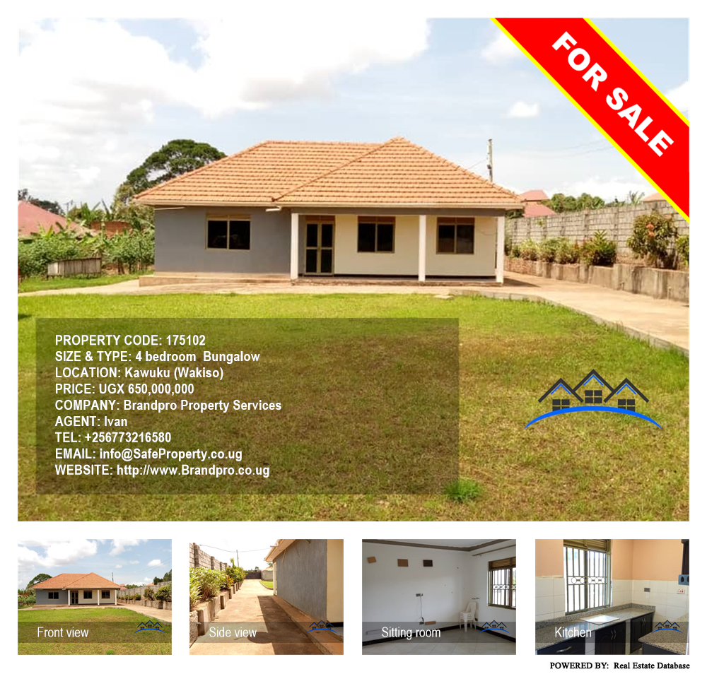 4 bedroom Bungalow  for sale in Kawuku Wakiso Uganda, code: 175102