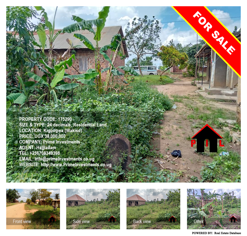 Residential Land  for sale in Kigoogwa Wakiso Uganda, code: 175290