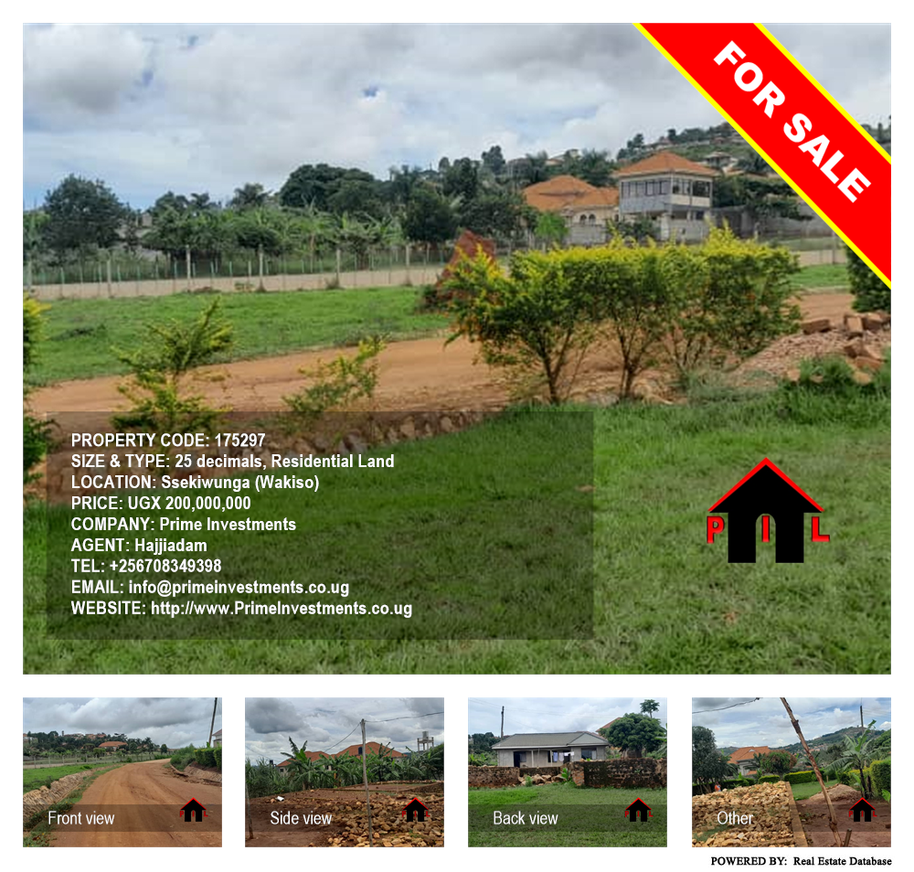 Residential Land  for sale in Ssekiwunga Wakiso Uganda, code: 175297