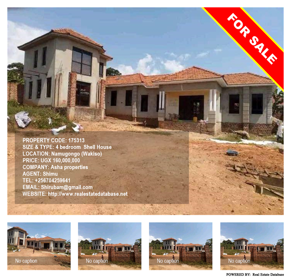 4 bedroom Shell House  for sale in Namugongo Wakiso Uganda, code: 175313