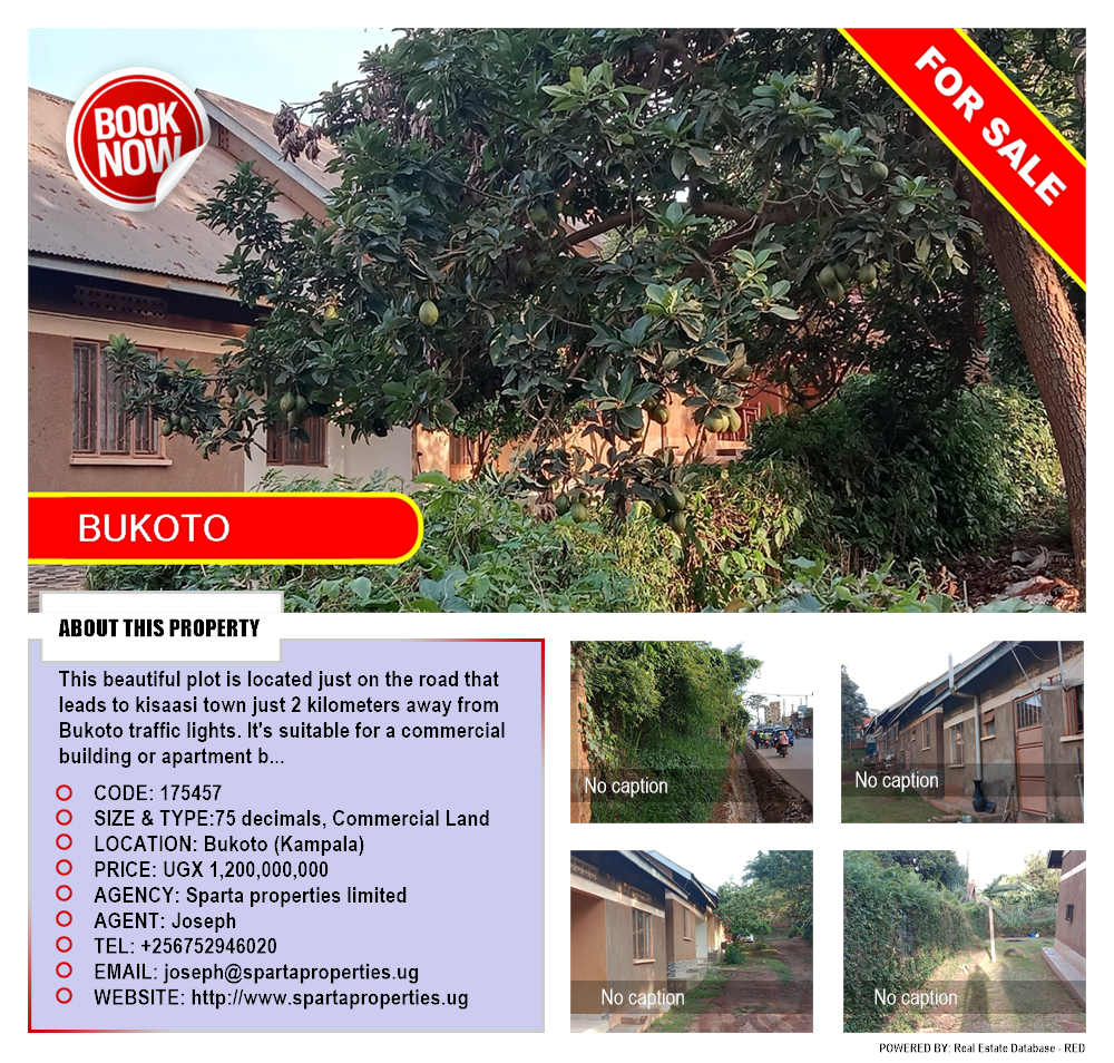 Commercial Land  for sale in Bukoto Kampala Uganda, code: 175457