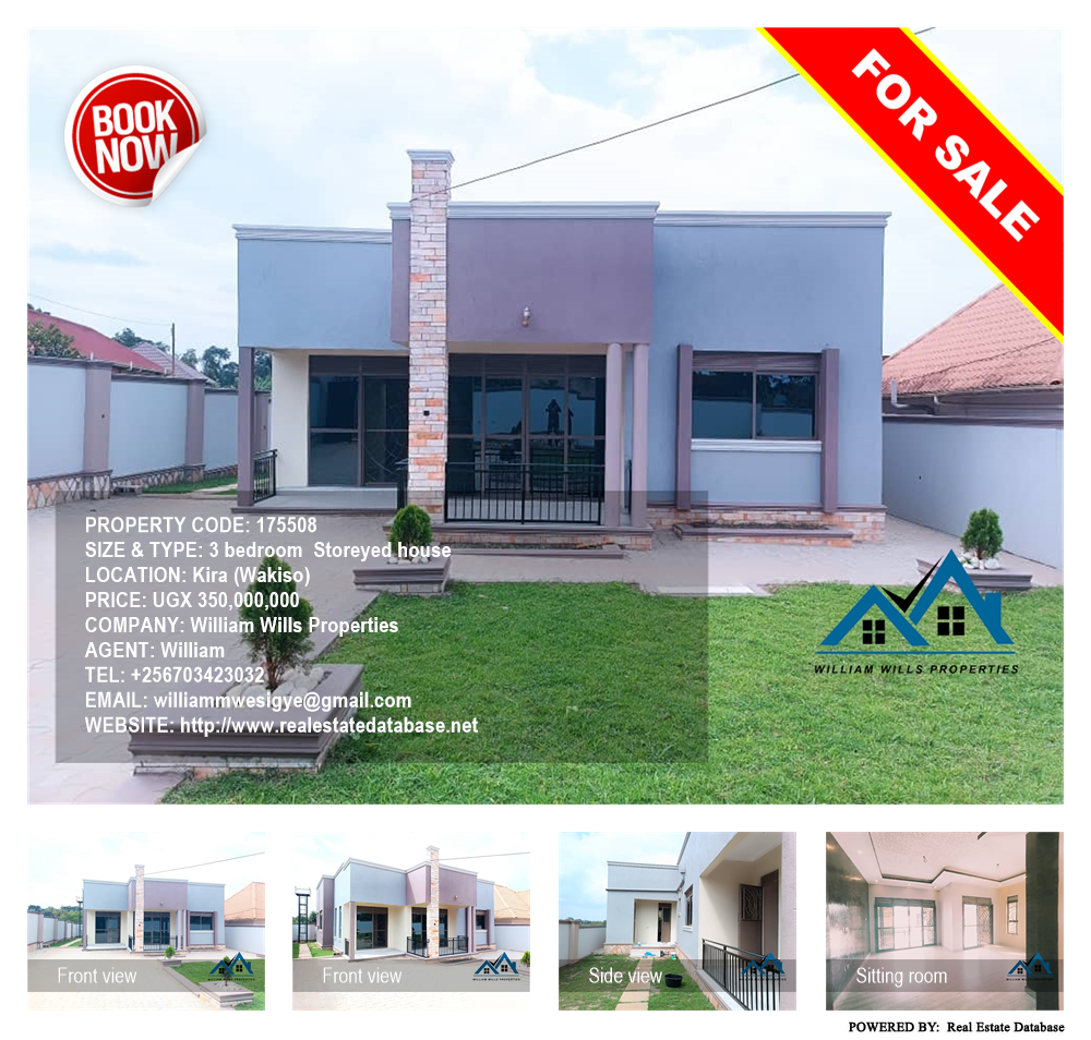 3 bedroom Storeyed house  for sale in Kira Wakiso Uganda, code: 175508