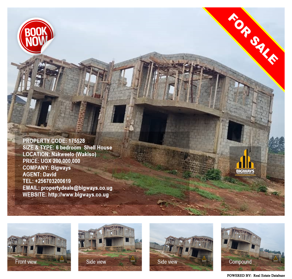 6 bedroom Shell House  for sale in Nakweelo Wakiso Uganda, code: 175528