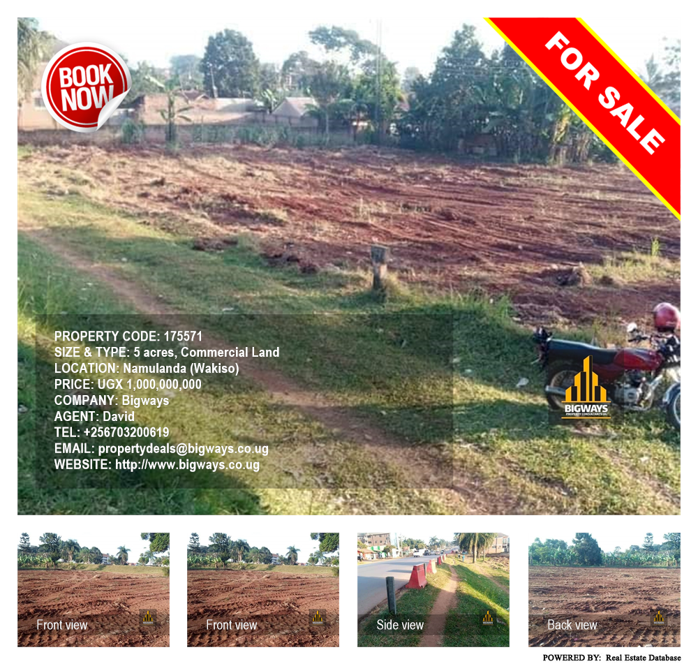 Commercial Land  for sale in Namulanda Wakiso Uganda, code: 175571