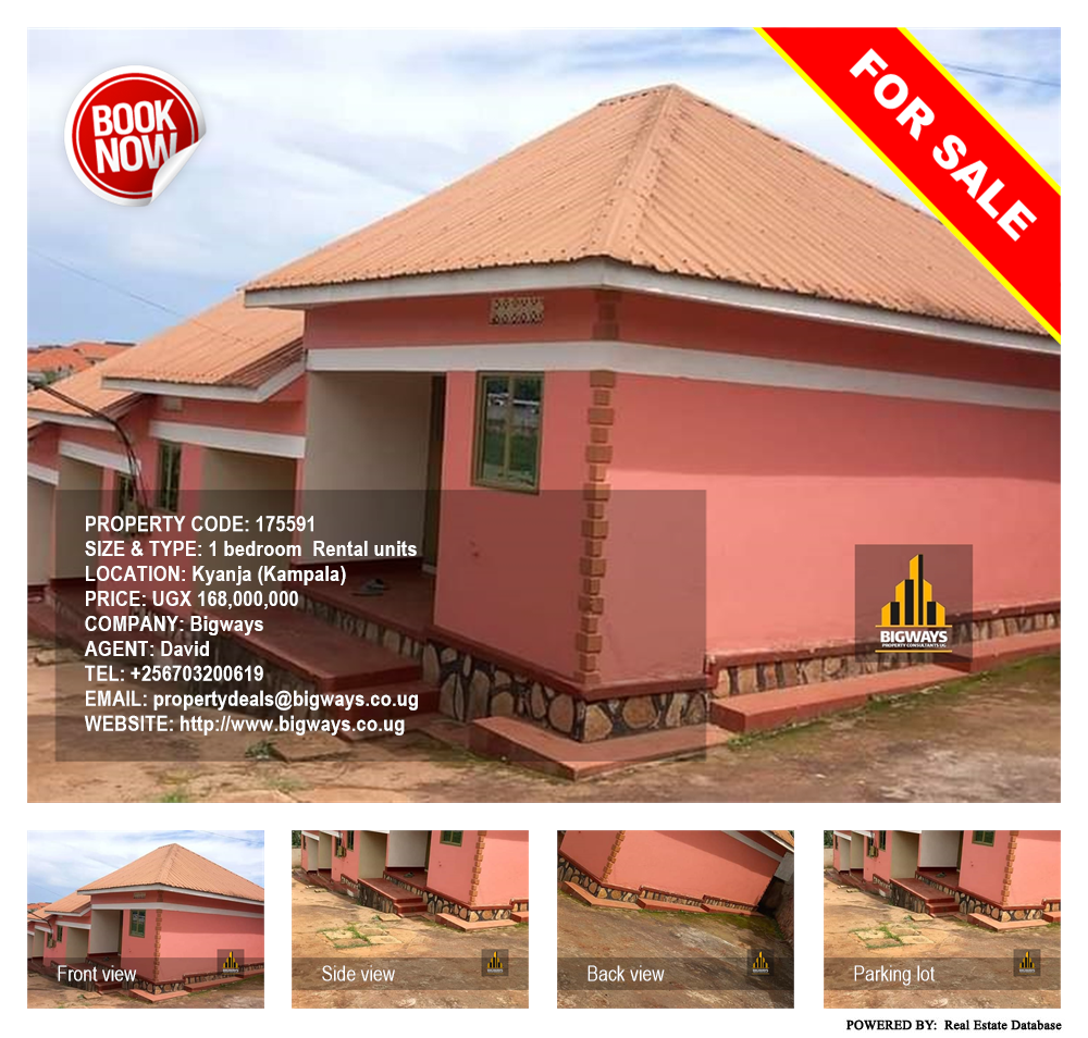 1 bedroom Rental units  for sale in Kyanja Kampala Uganda, code: 175591