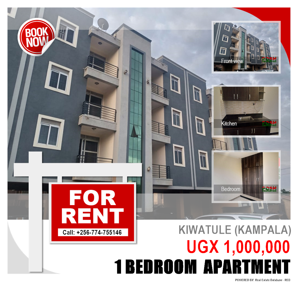 1 bedroom Apartment  for rent in Kiwaatule Kampala Uganda, code: 175674