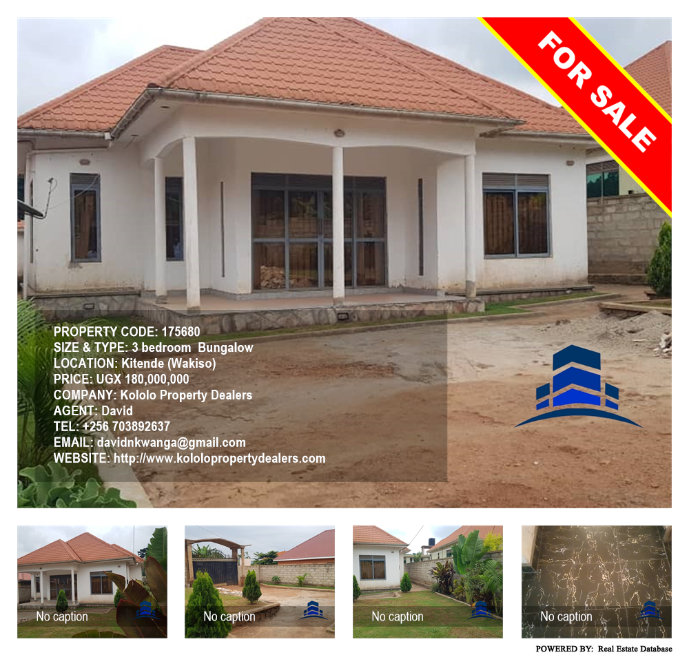 3 bedroom Bungalow  for sale in Kitende Wakiso Uganda, code: 175680