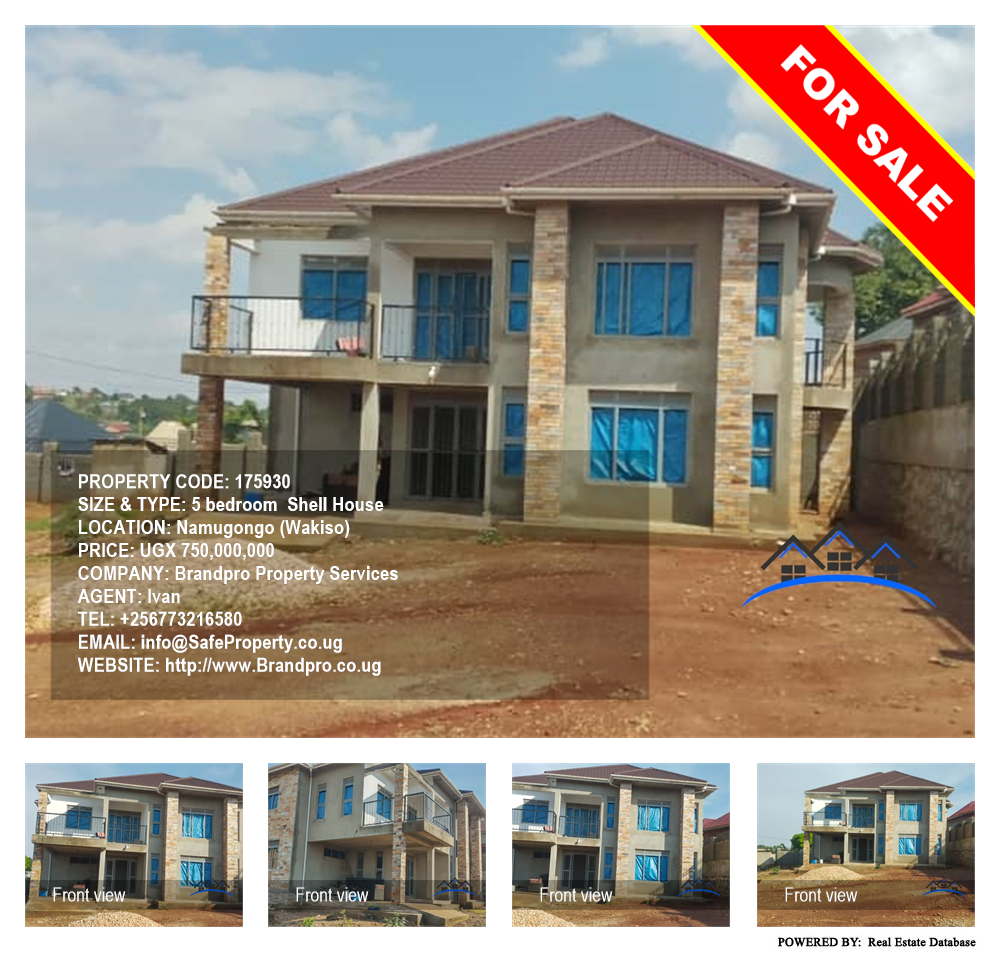 5 bedroom Shell House  for sale in Namugongo Wakiso Uganda, code: 175930