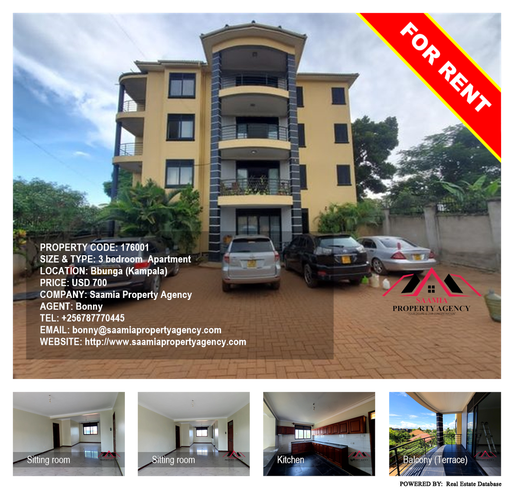 3 bedroom Apartment  for rent in Bbunga Kampala Uganda, code: 176001