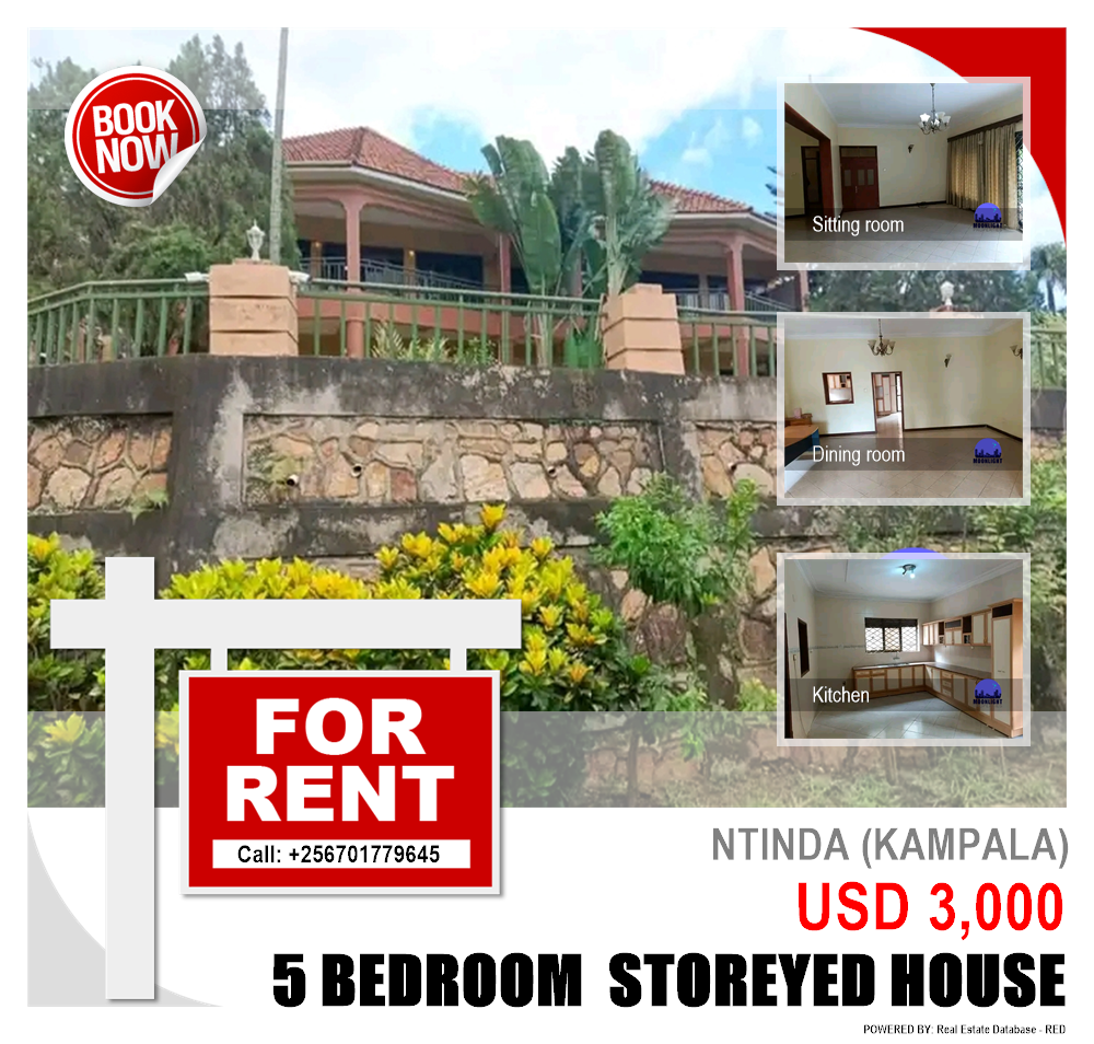 5 bedroom Storeyed house  for rent in Ntinda Kampala Uganda, code: 176045