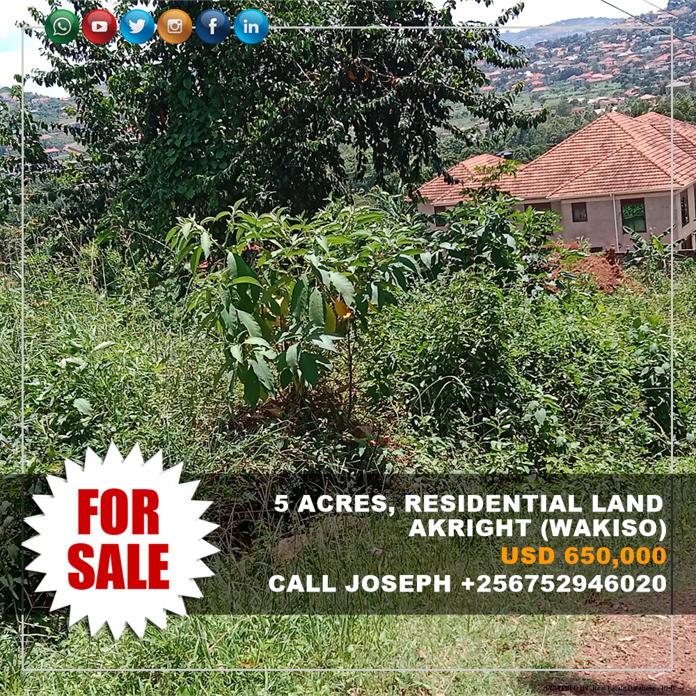 Residential Land  for sale in Akright Wakiso Uganda, code: 176065