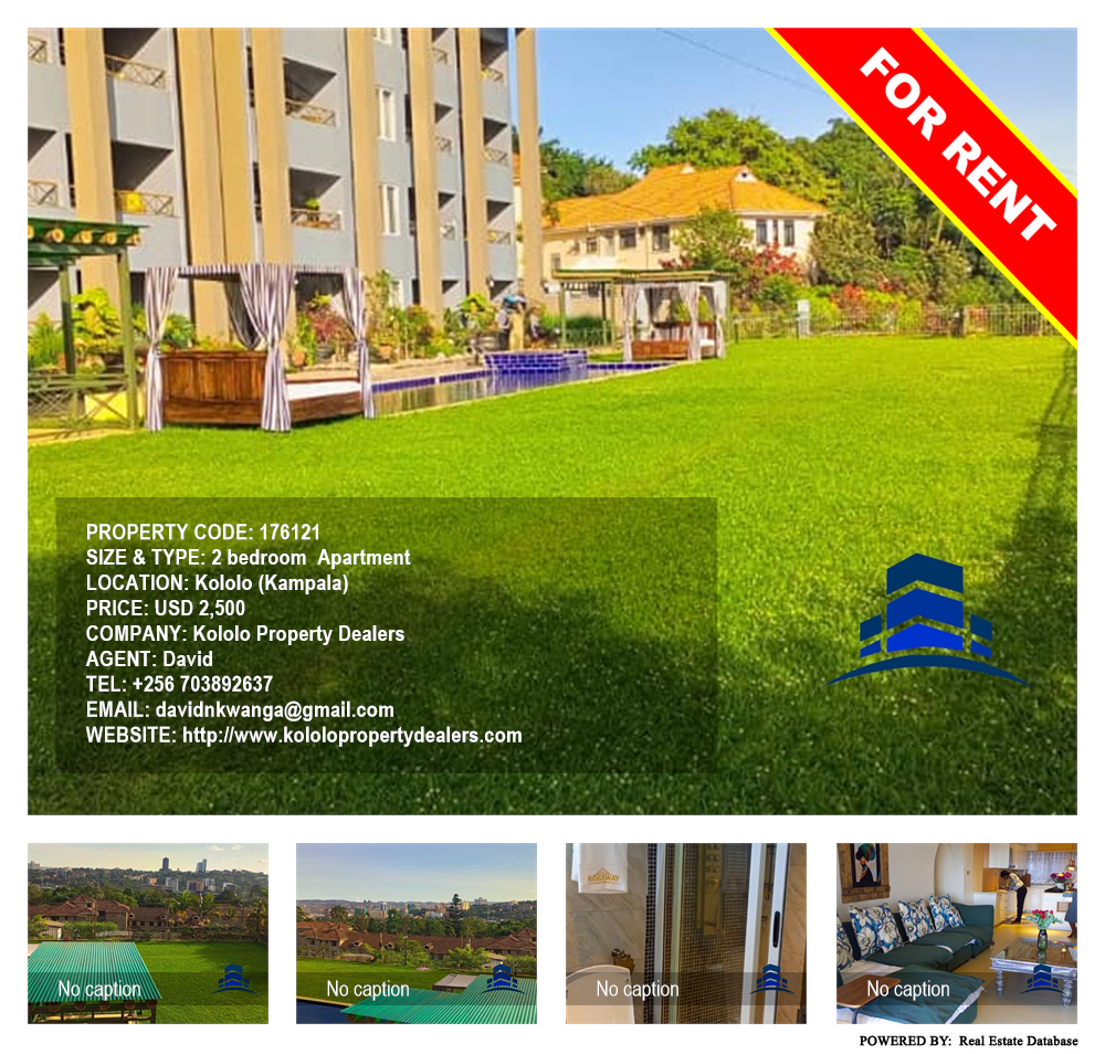 2 bedroom Apartment  for rent in Kololo Kampala Uganda, code: 176121