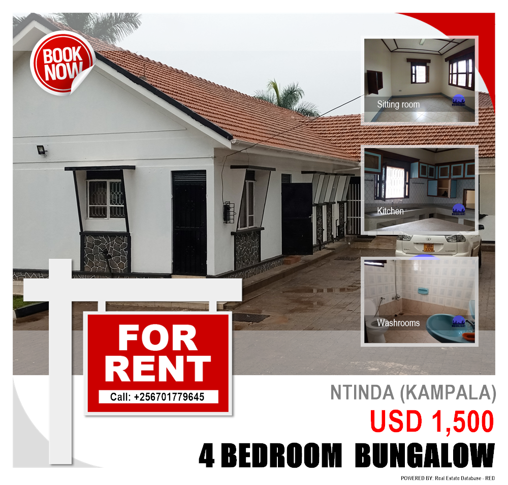 4 bedroom Bungalow  for rent in Ntinda Kampala Uganda, code: 176166