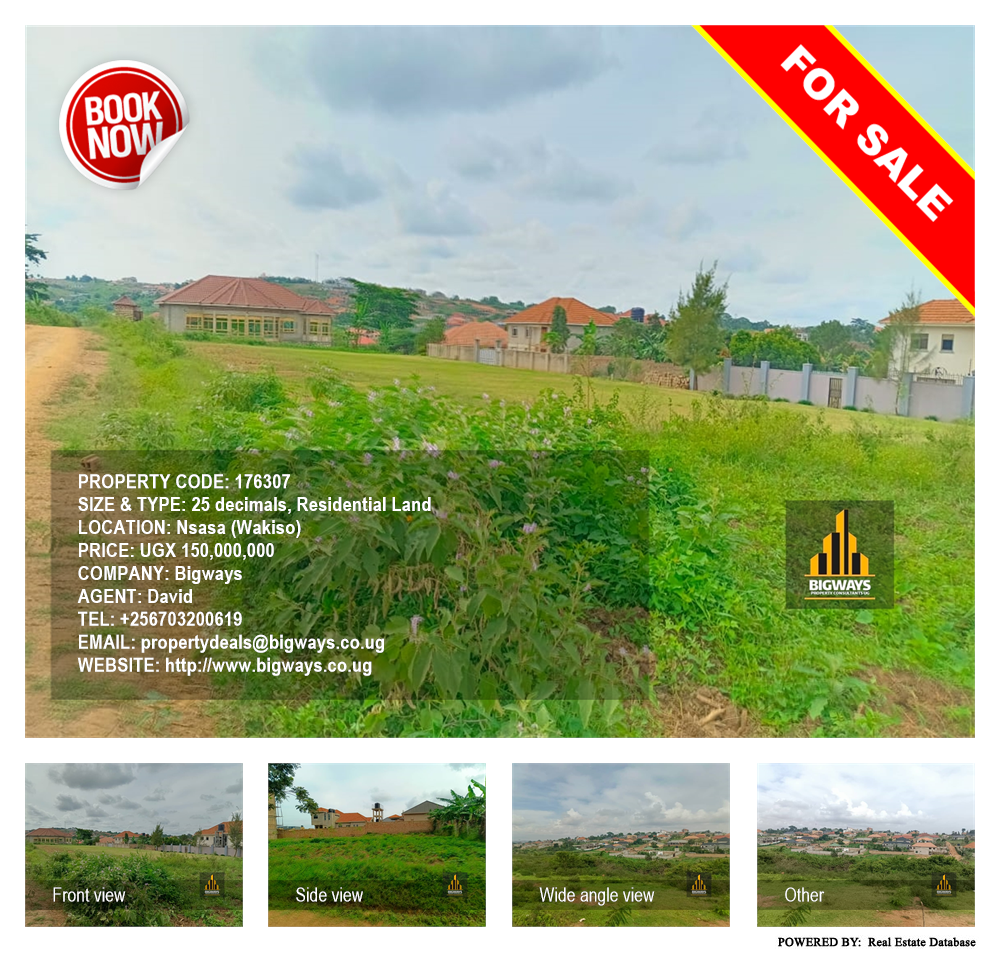 Residential Land  for sale in Nsasa Wakiso Uganda, code: 176307