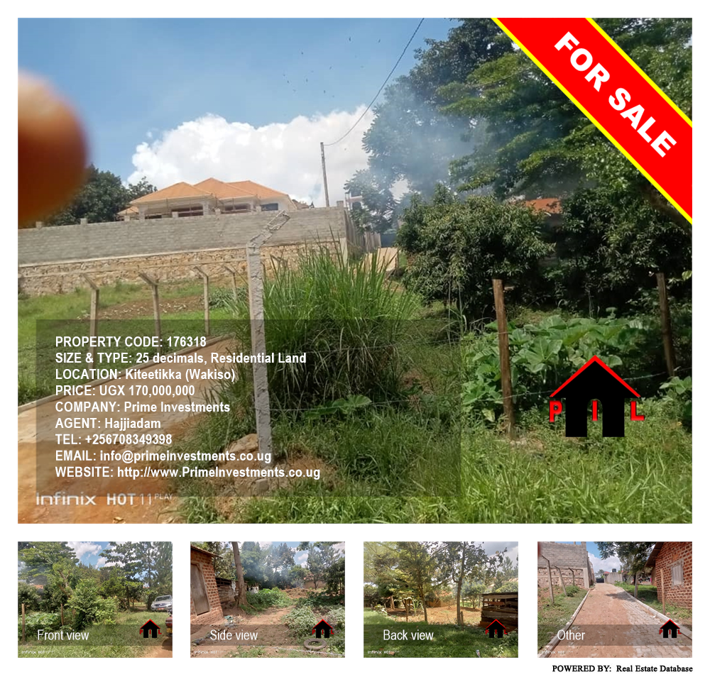 Residential Land  for sale in Kiteetikka Wakiso Uganda, code: 176318
