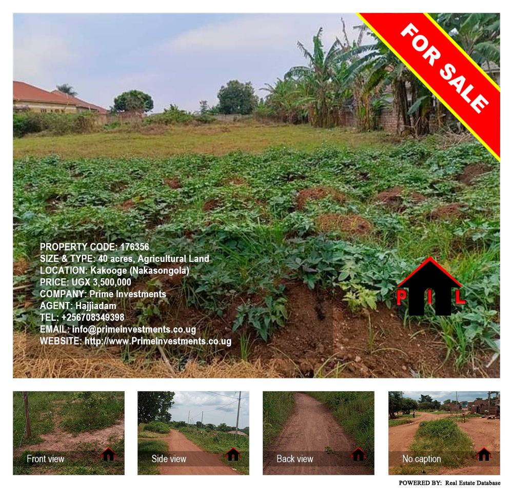 Agricultural Land  for sale in Kakooge Nakasongola Uganda, code: 176356