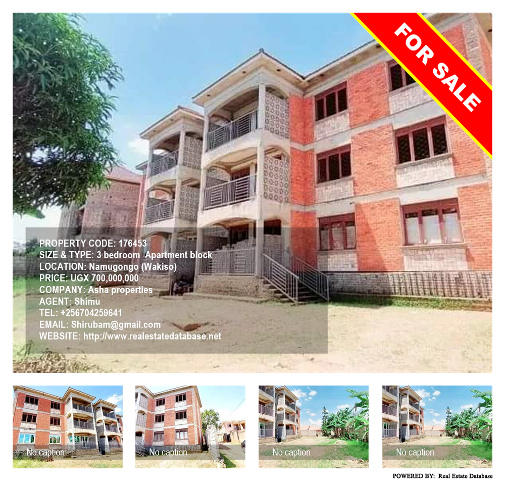 3 bedroom Apartment block  for sale in Namugongo Wakiso Uganda, code: 176453