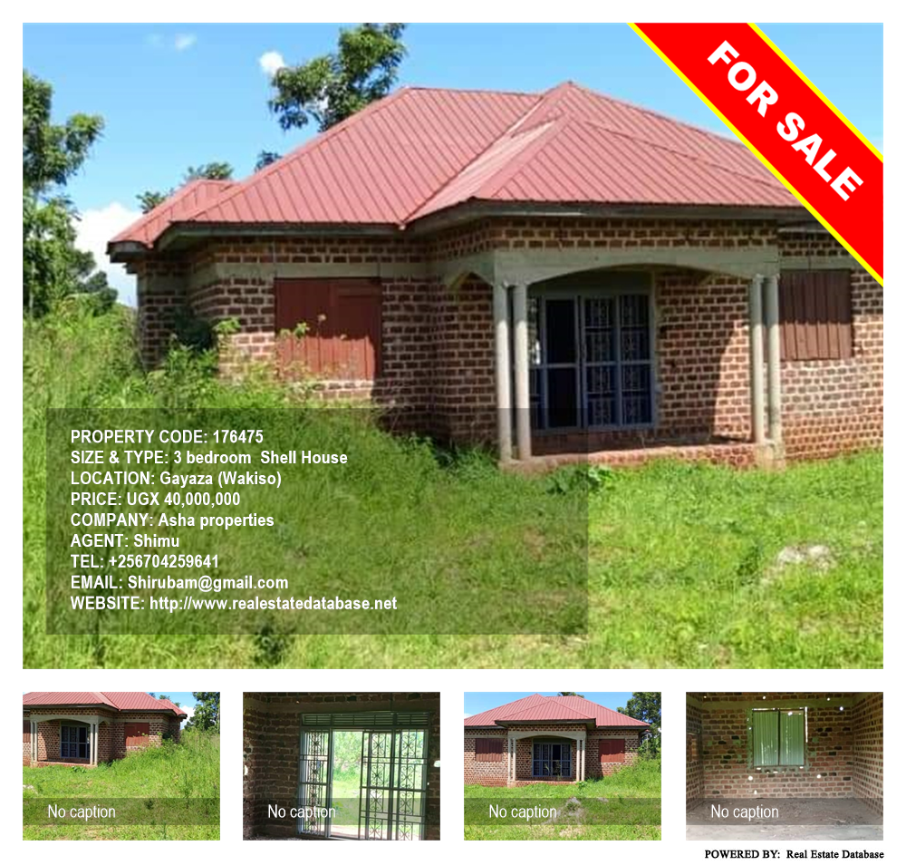 3 bedroom Shell House  for sale in Gayaza Wakiso Uganda, code: 176475