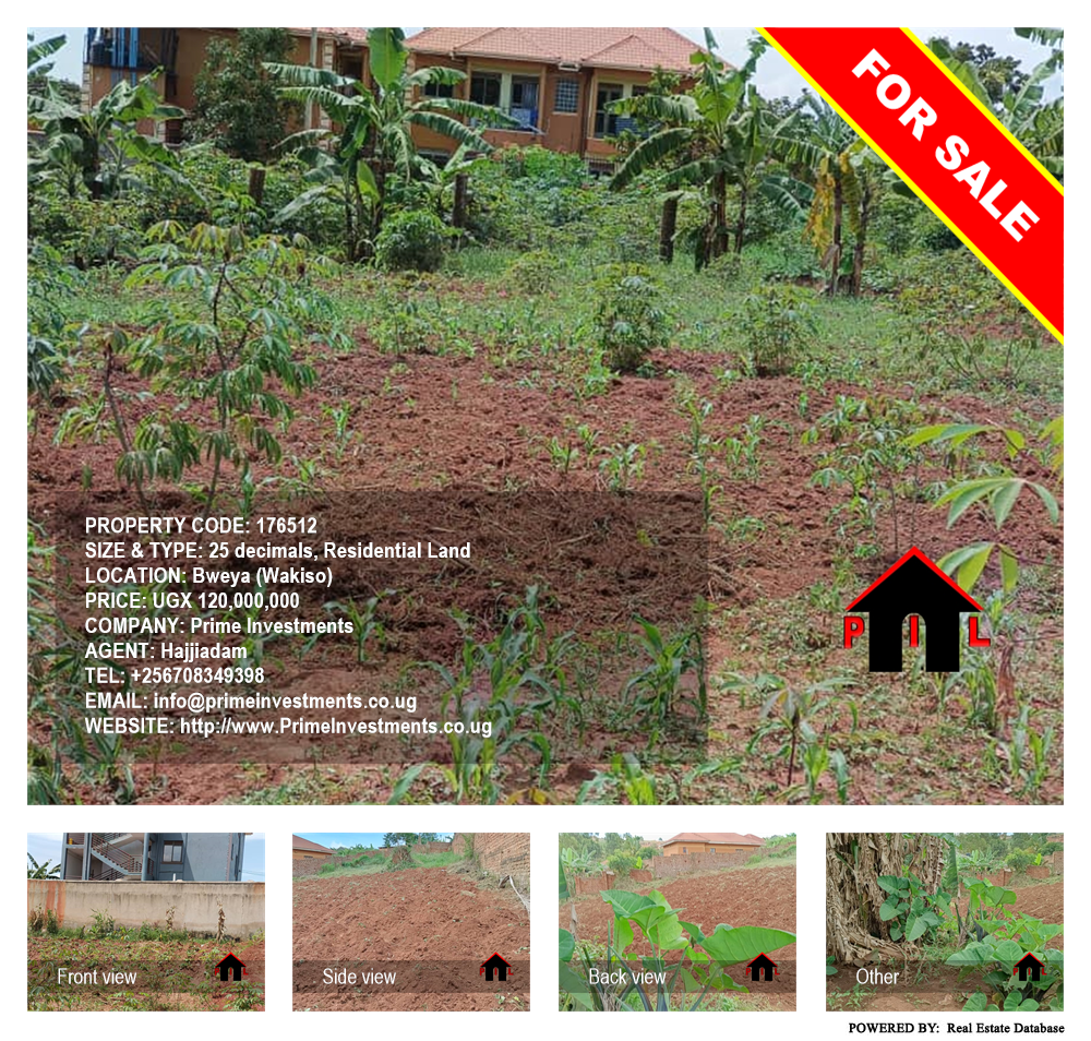 Residential Land  for sale in Bweya Wakiso Uganda, code: 176512