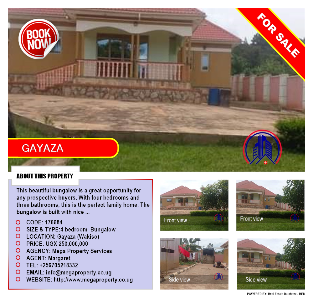 4 bedroom Bungalow  for sale in Gayaza Wakiso Uganda, code: 176684